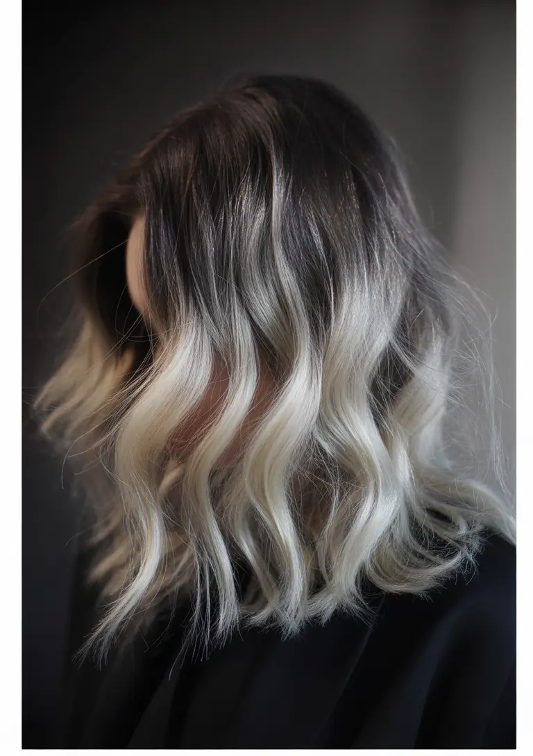 Fall hair color ideas for black hair Buttery Smoke Balayage