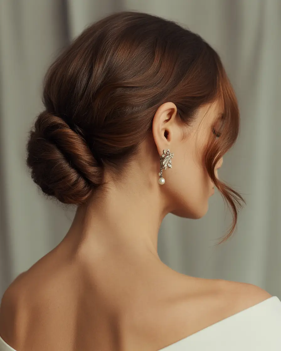 Fall hairstyles for women over 40 Layered Low Roll for Understated Romance