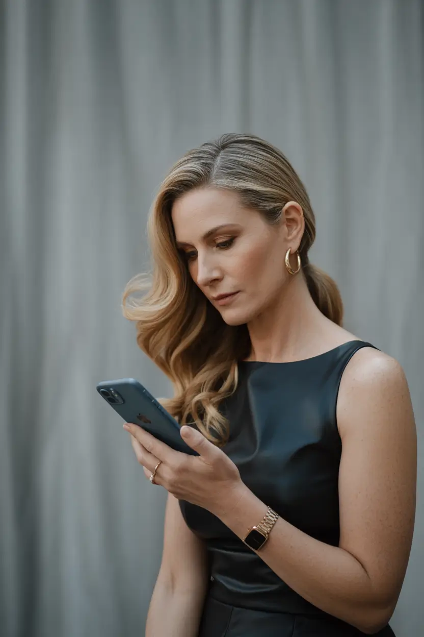 Fall hairstyles for women over 40 Polished Waves for Day-to-Night Ease