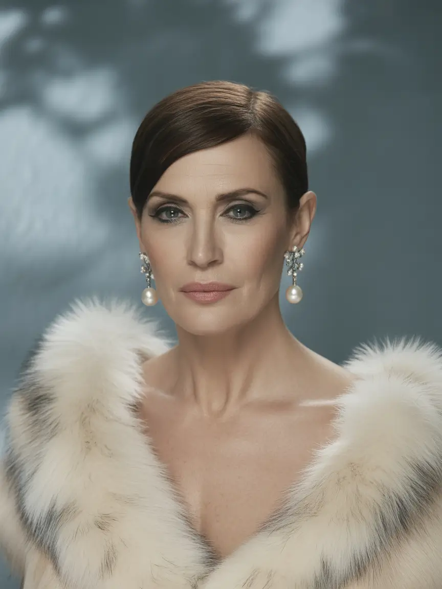 Fall hairstyles for women over 40 Classic Side Sweep With Elegant Gloss