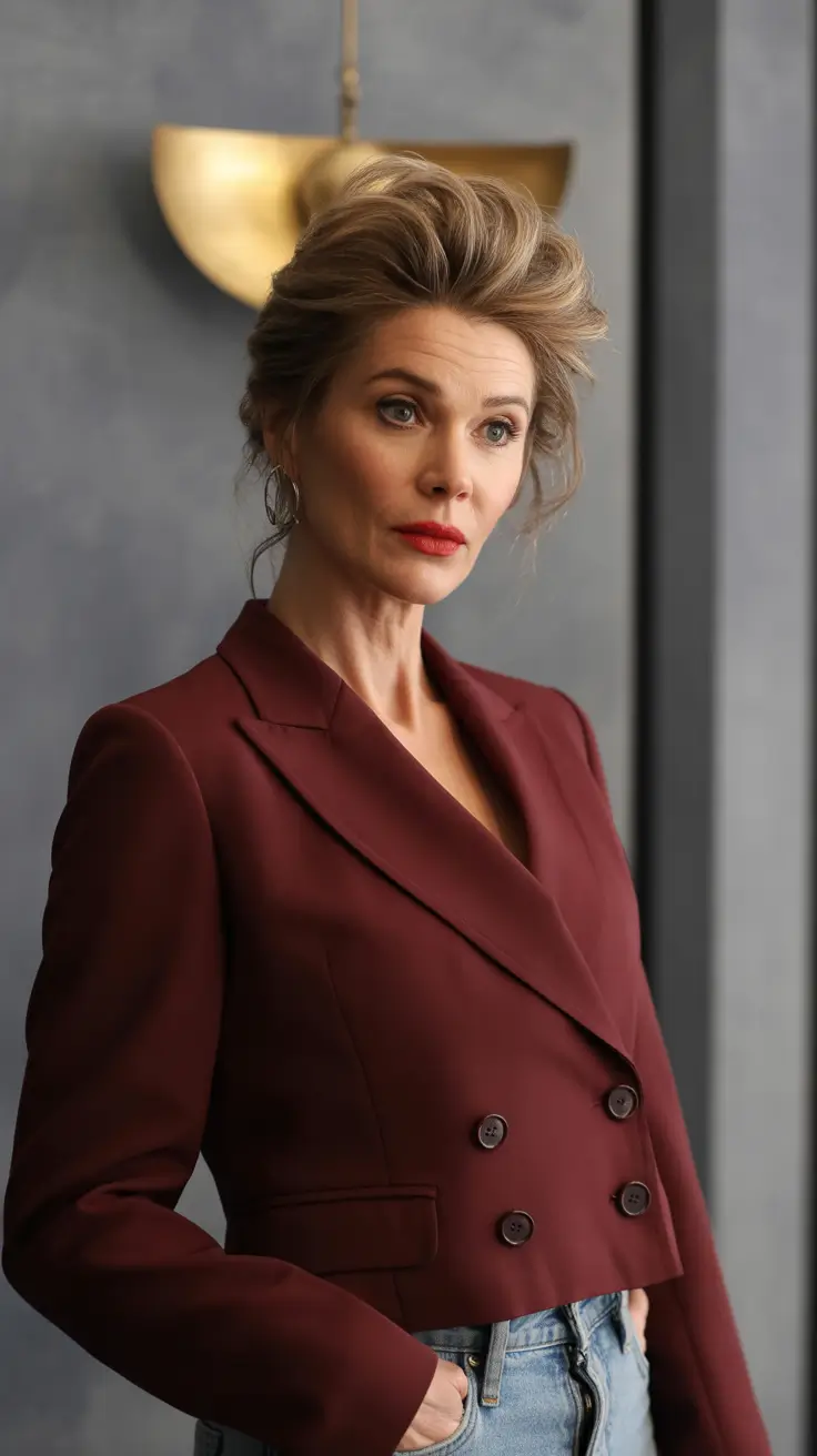 Fall hairstyles for women over 40 Soft Volume with a Modern Twist