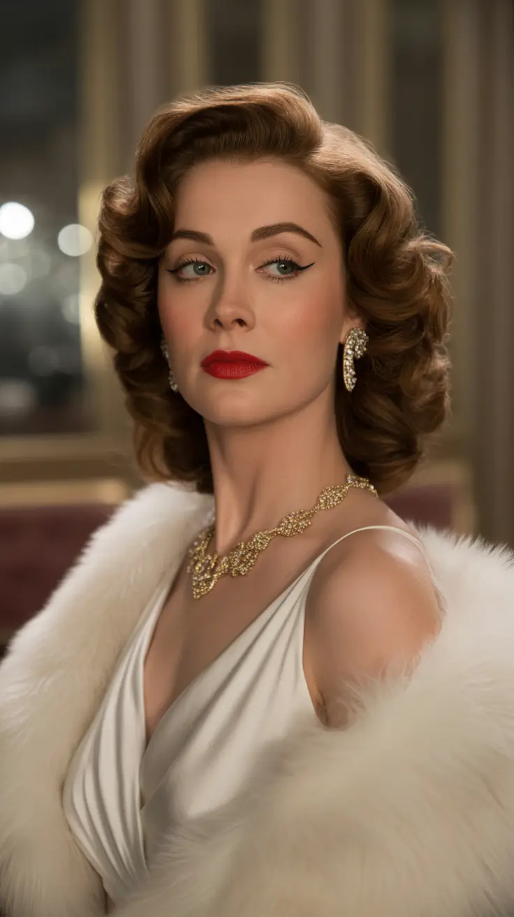 Fall hairstyles for women over 40 Retro Glamour Revival