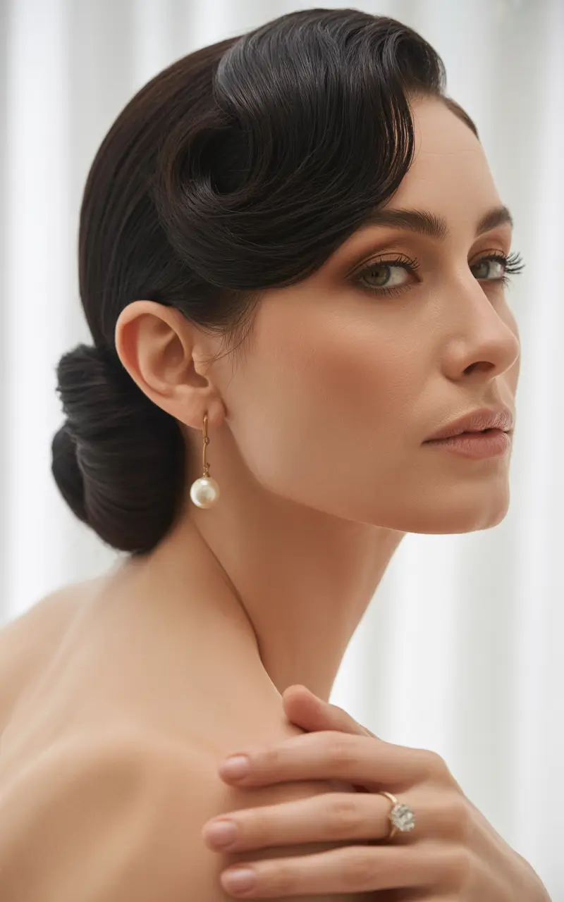 Fall hairstyles for women over 40 Finger-Wave Sophistication