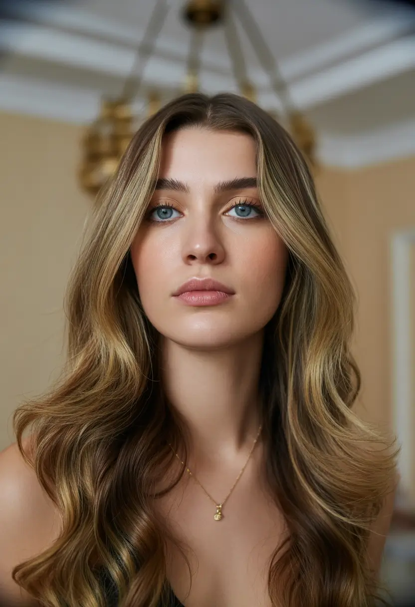 caramel autumn fall hair colors Glossy Caramel Brunette with Luxe Ribbon Waves