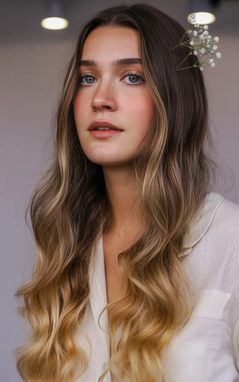 caramel autumn fall hair colors Soft Ombré Melt with Dreamy Ends