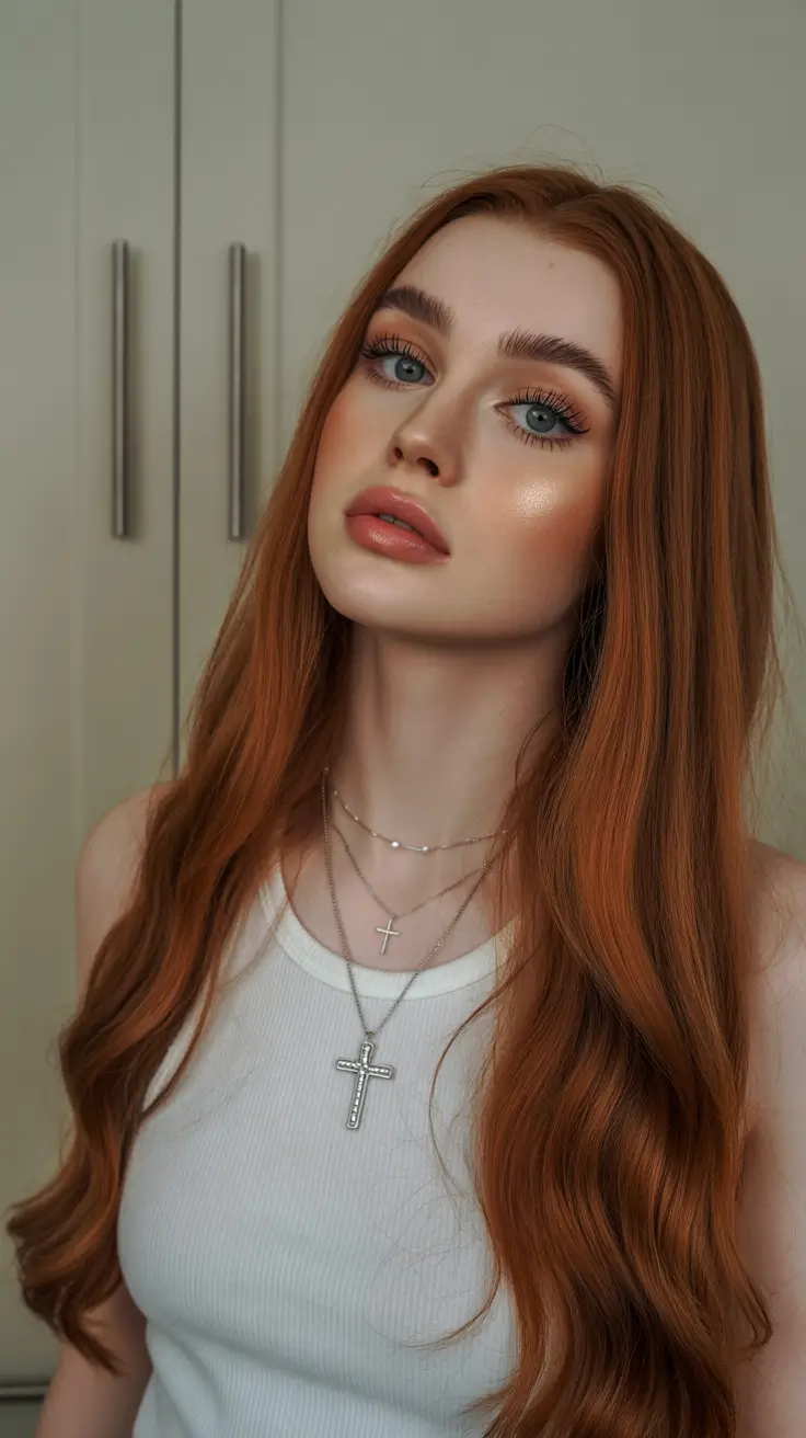 caramel autumn fall hair colors Glossy Cinnamon Curls for a Bold Cozy Glow