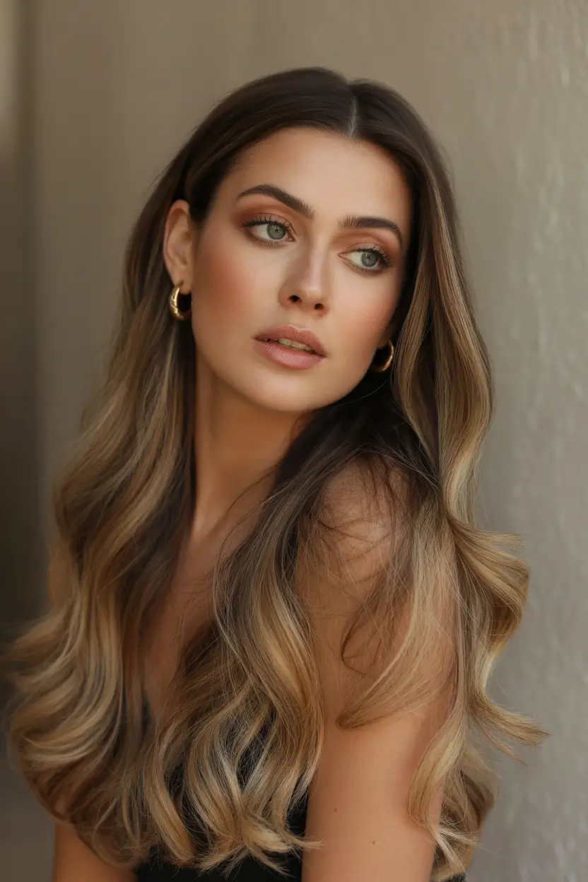 caramel autumn fall hair colors Soft Mocha Ribbon Balayage