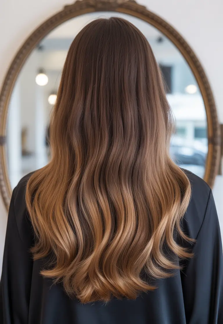 caramel autumn fall hair colors Buttery Chestnut Melt with Natural Waves