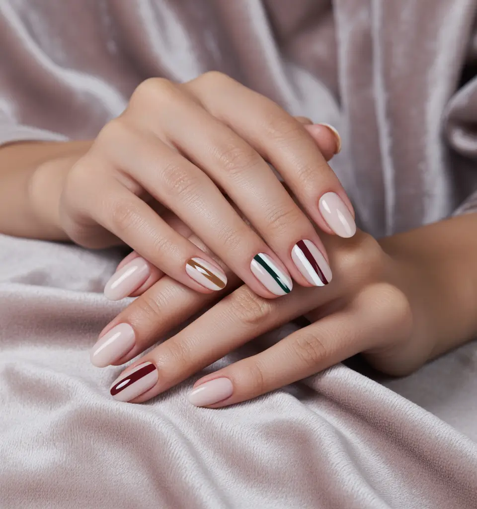 Early Fall Nails Almond Shape Colors Design