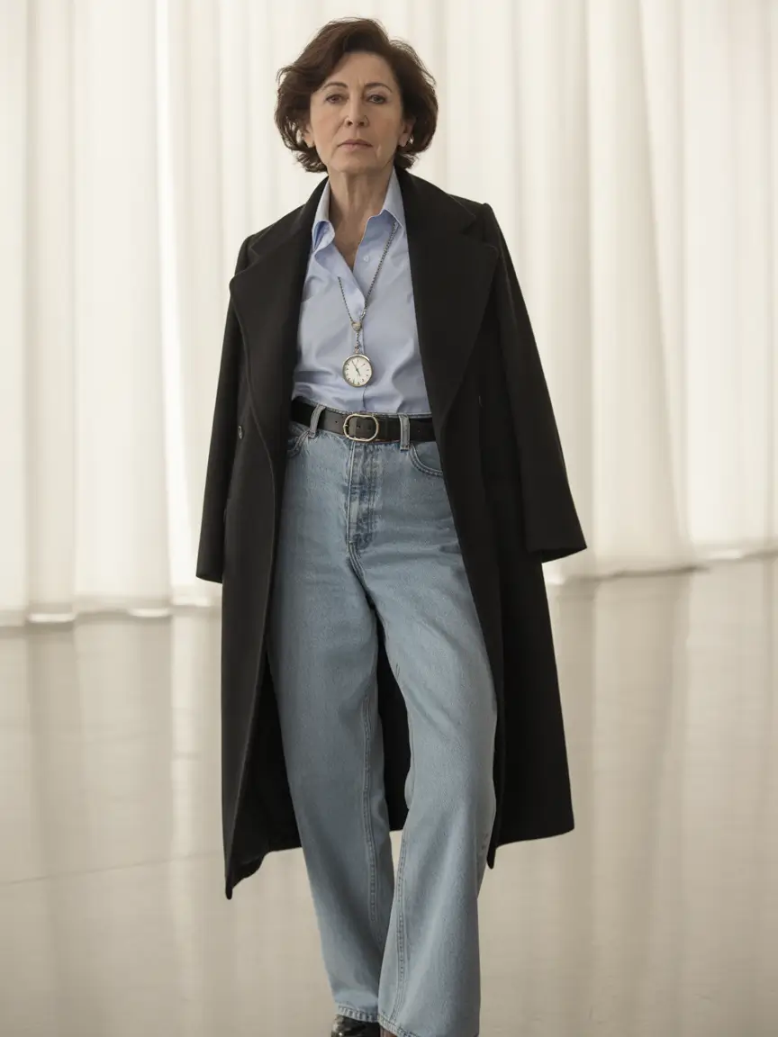 fall outfits for women over 60 Effortless Layers With a Masculine Twist