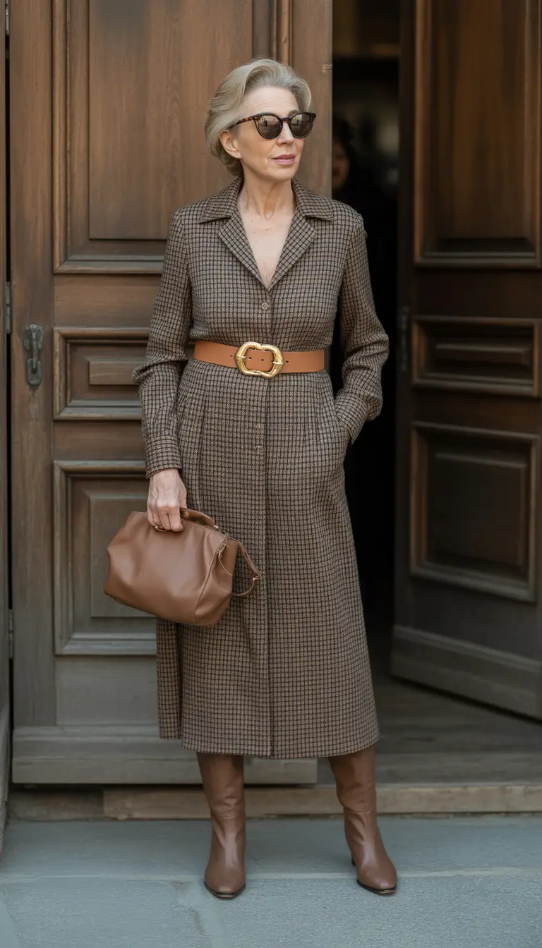 fall-outfits-for-women-over-60-Vintage-Inspired-Elegance-with-Belted-Precision