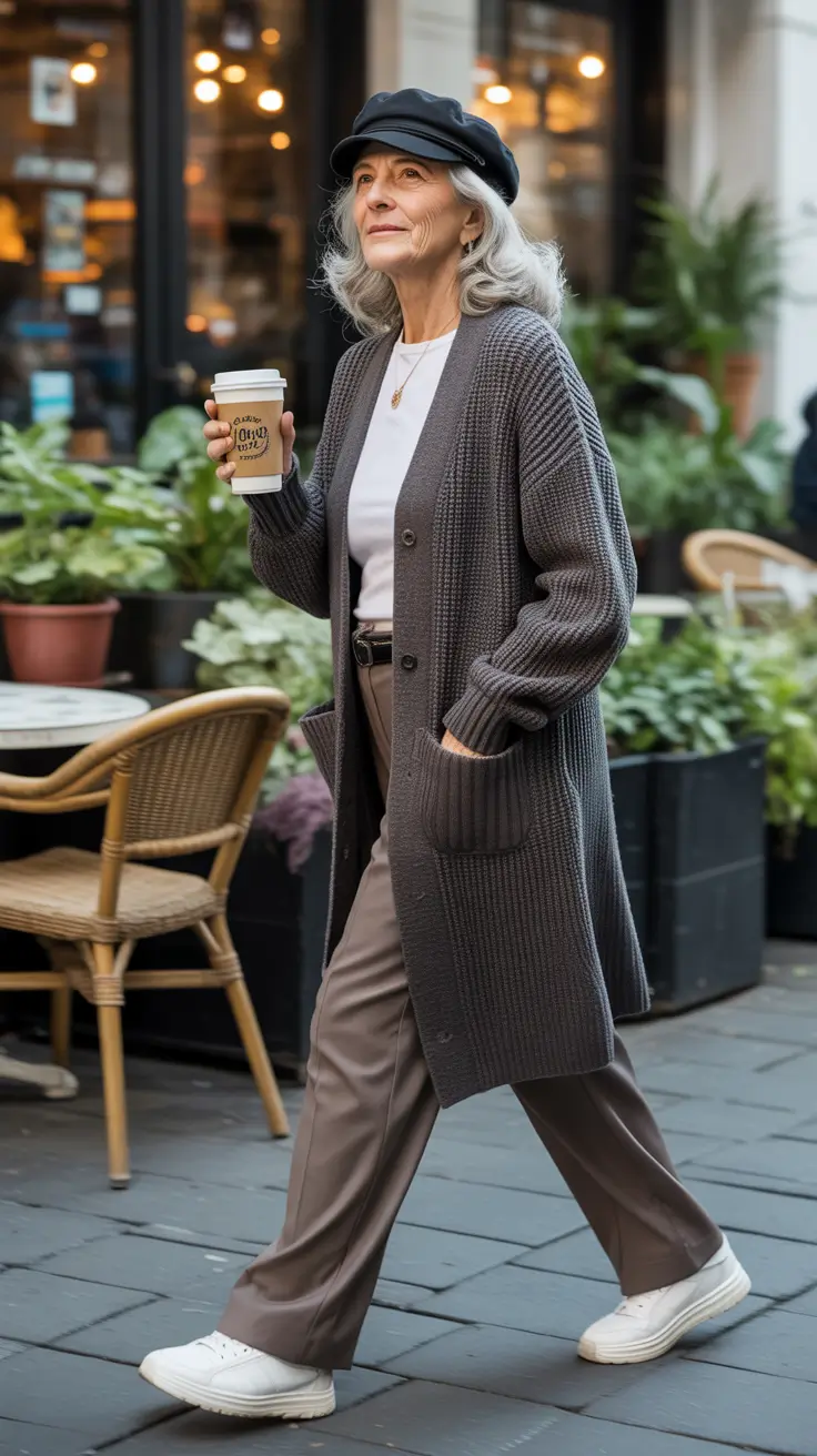 fall-outfits-for-women-over-60-Coffee-Date-Comfort-with-Urban-Cool