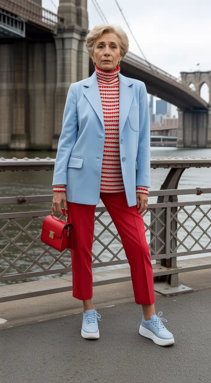 fall outfits for women over 60 Modern Primary Color Play