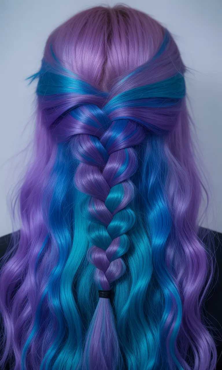 cute fall hair colors Mystic Mermaid Braid