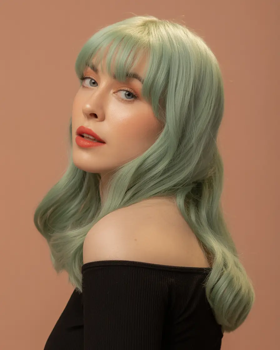cute fall hair colors Matcha Mint Vibes