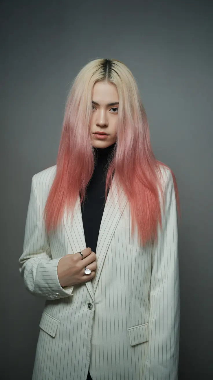 cute fall hair colors Dip-Dye Blush Ends