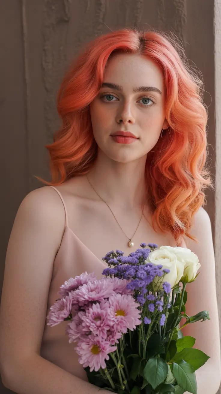 cute fall hair colors Tangerine Sorbet Waves