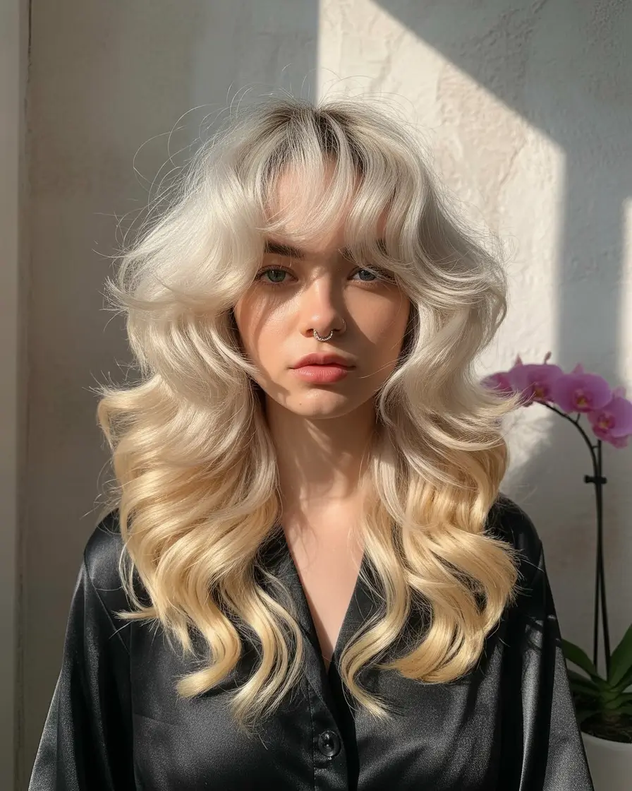 cute fall hair colors Icy Champagne Bombshell