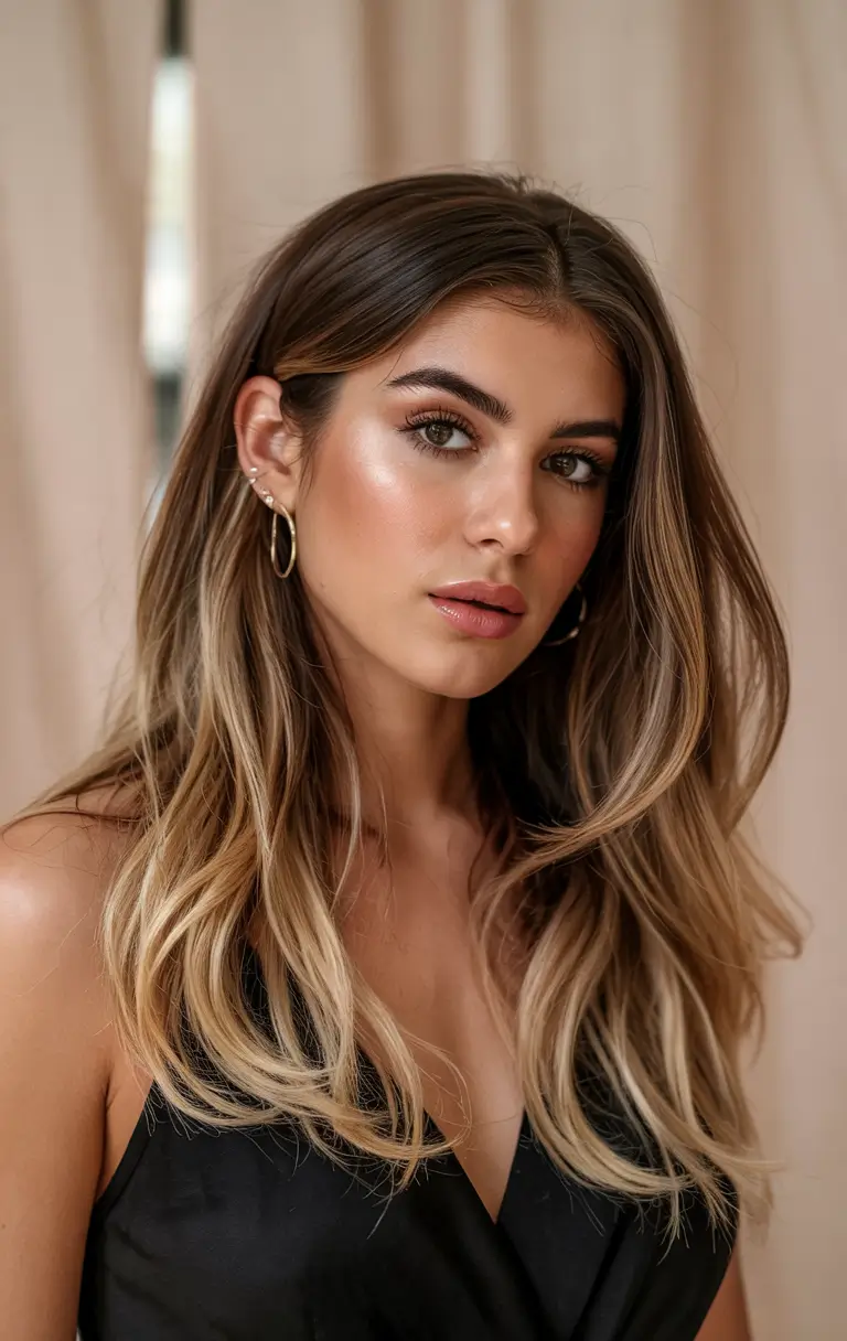 dark brown fall hair colors Rooted Blonde Meets Soft Ash Brunette Melt