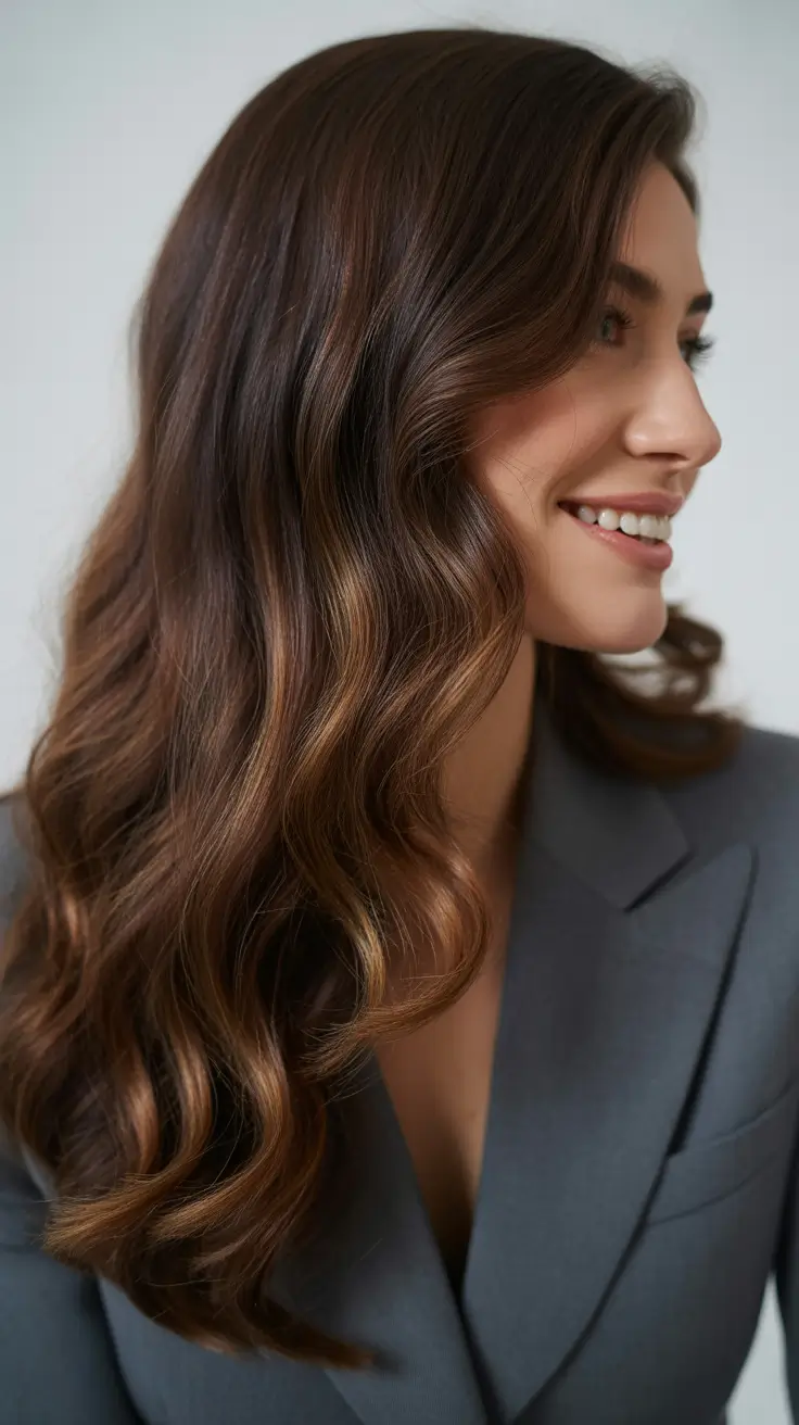 dark brown fall hair colors Soft Chocolate Waves for Everyday Power