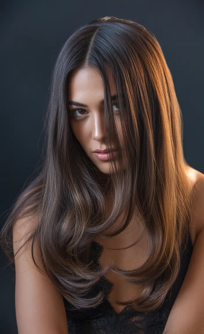 dark brown fall hair colors Rooted Luxe Layers with Espresso and Cinnamon Shift