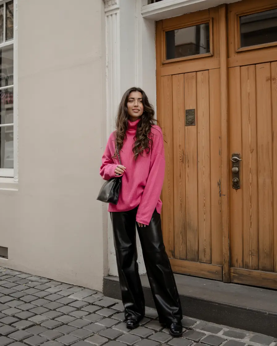 early fall outfits Downtown Pink with a Side of Edge