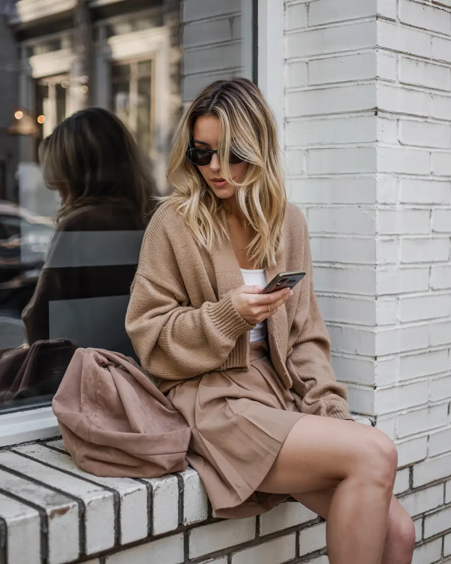 early fall outfits Preppy Ease: Flirty Skirt Energy