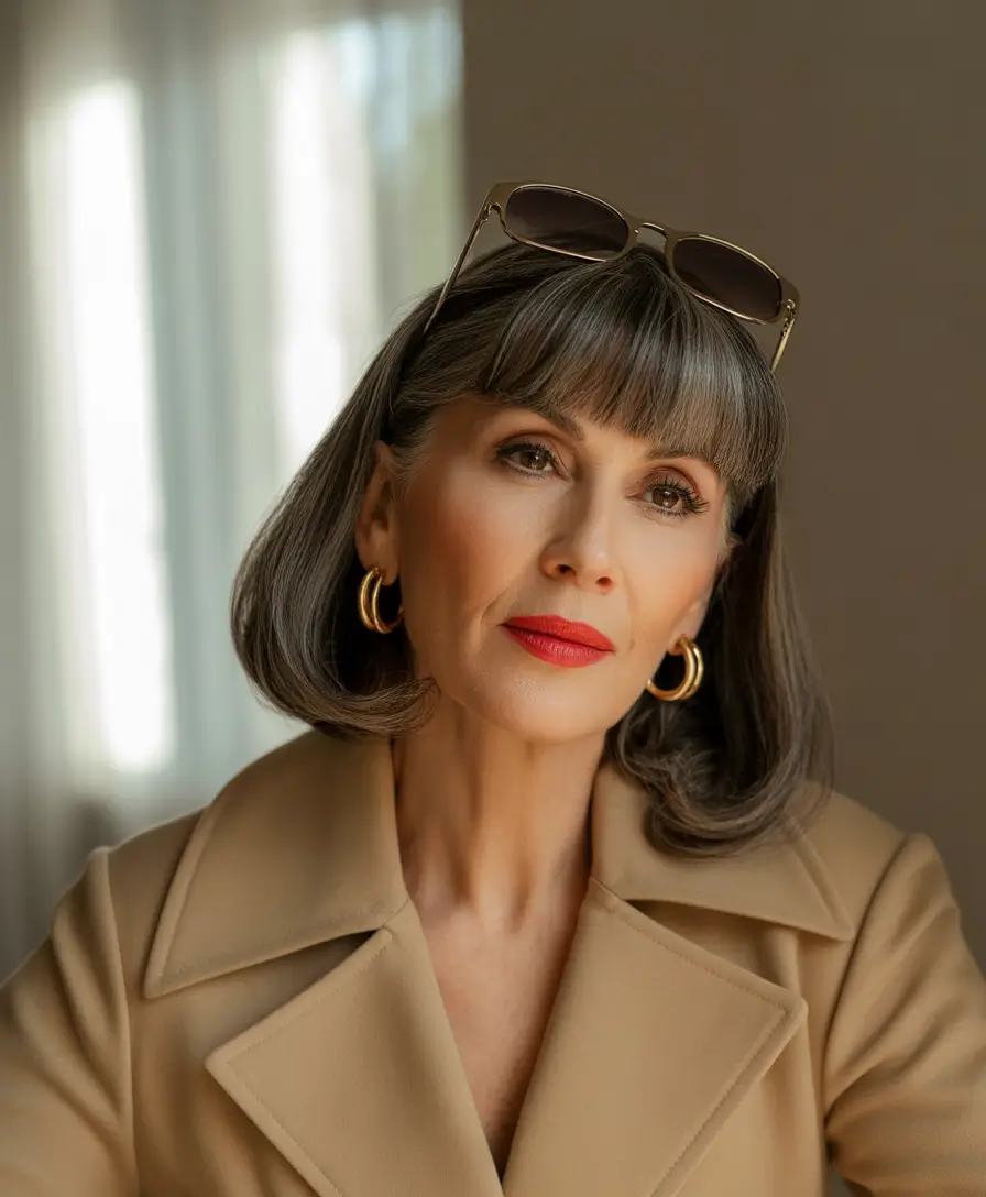 Fall haircuts for women over 60 The Luxe French Flip