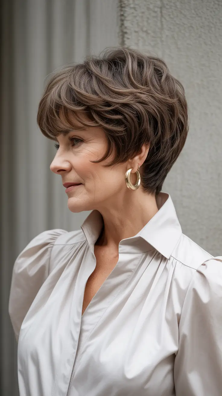 Fall haircuts for women over 60 Softly Tousled with Lifted Volume