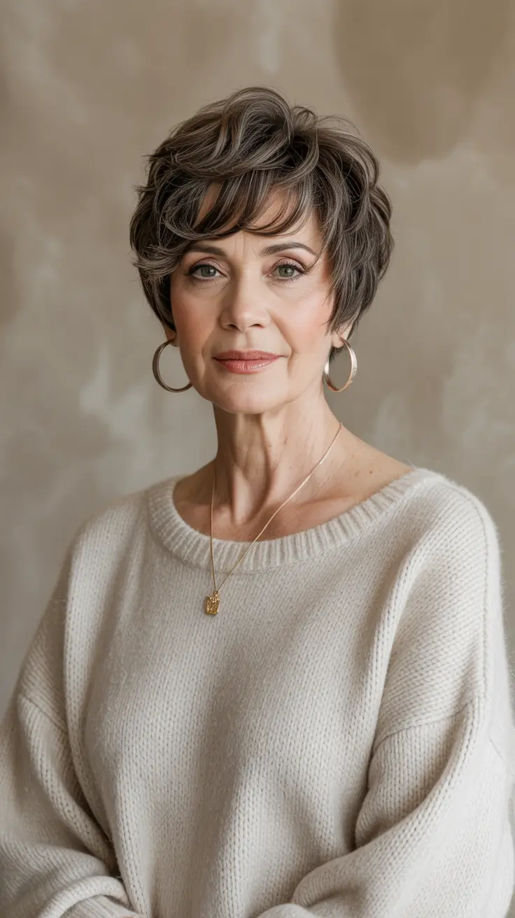 Fall haircuts for women over 60 Chic and Tapered with a Twist