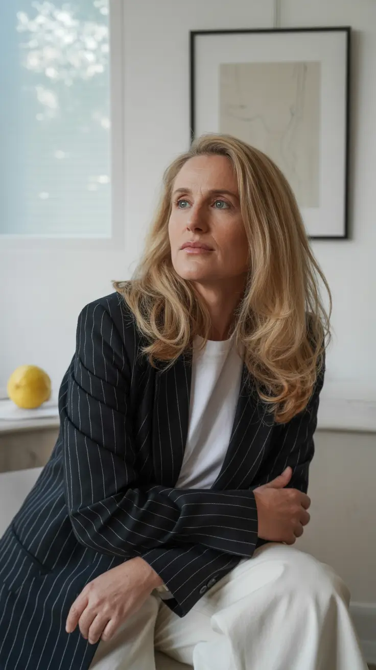 Fall hair color for women over 50+Soft Gold Blonde with Natural Body