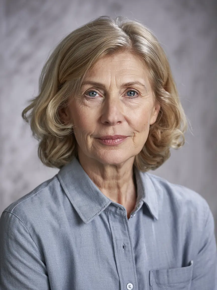 Fall hair color for women over 60 Natural Soft Waves in Sandy Light Brown