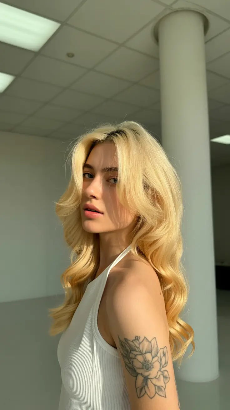 Fall long haircut Golden Retro Glam with Butterfly Layers