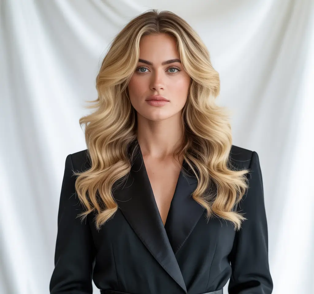 Fall long haircut Golden Balayage with Soft Face-Framing Layers