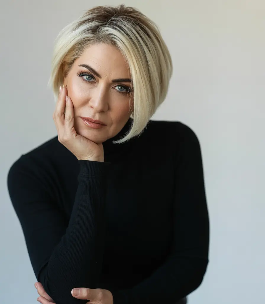 Fall haircuts for women over 50 Textured Crop with Modern Edge