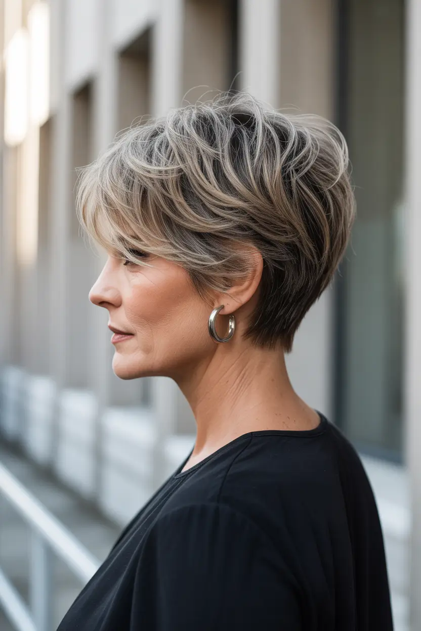 Fall haircuts for women over 50 Layered Volume for Urban Chic
