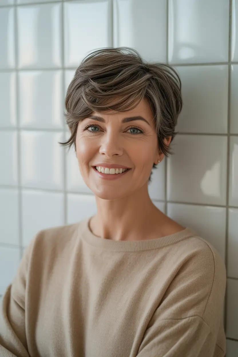 Fall haircuts for women over 50 Soft Shag with Volume and Warmth