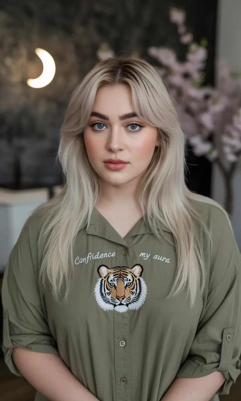 Fall haircuts for plus size women Straight and Sleek Long Blonde Layers