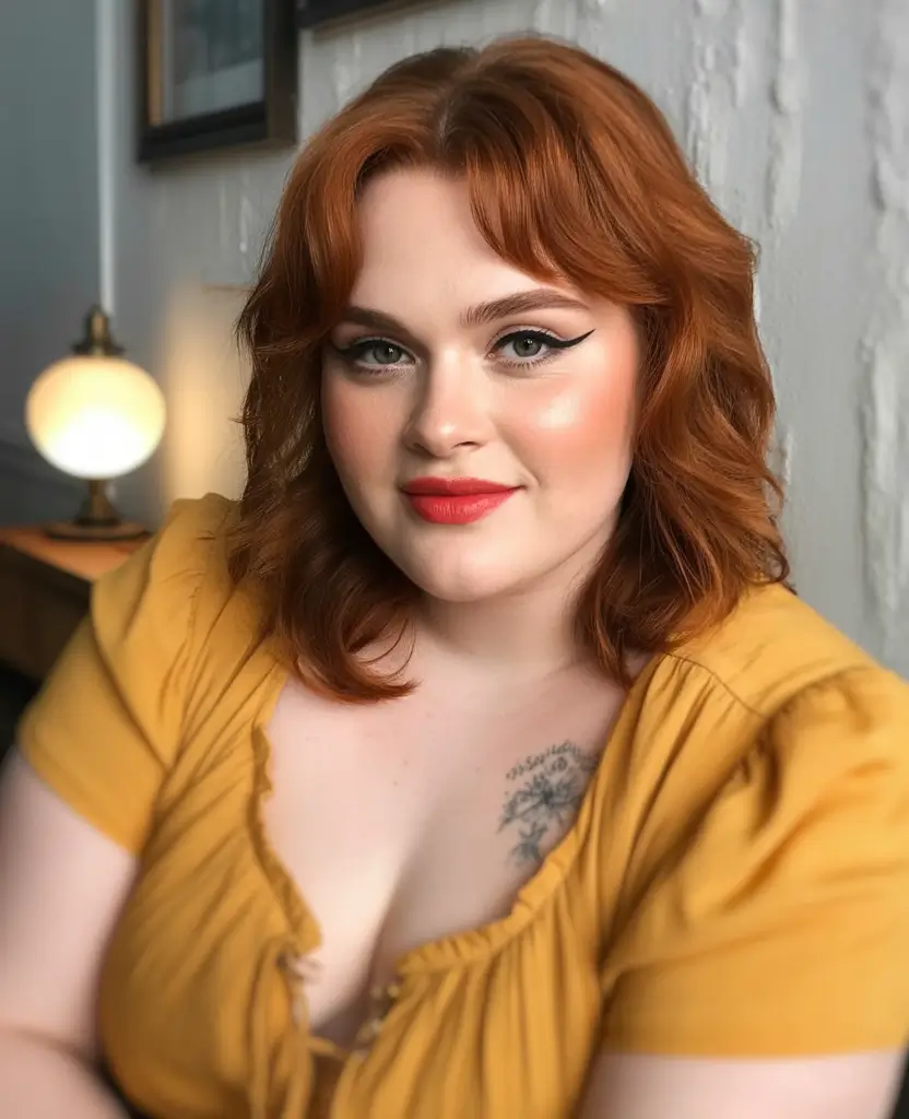Fall haircuts for plus size women Modern Shag Meets Retro Romance