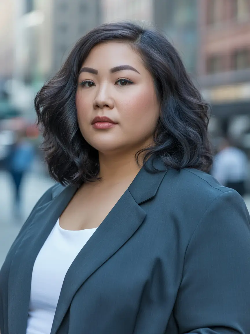 Fall haircuts for plus size women Soft City Waves with a Modern Edge