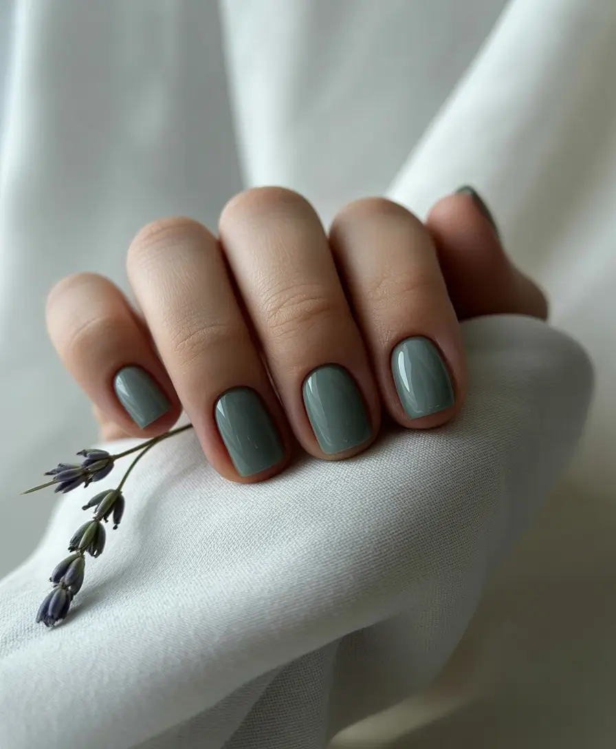 Fall 2025 Nail Colors: Serene Sage Simplicity