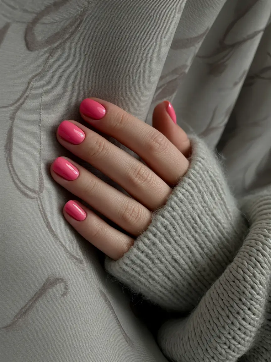 Fall 2025 Nail Colors Ideas for Women Over 60 - Warm Pink Pop for September Brightness