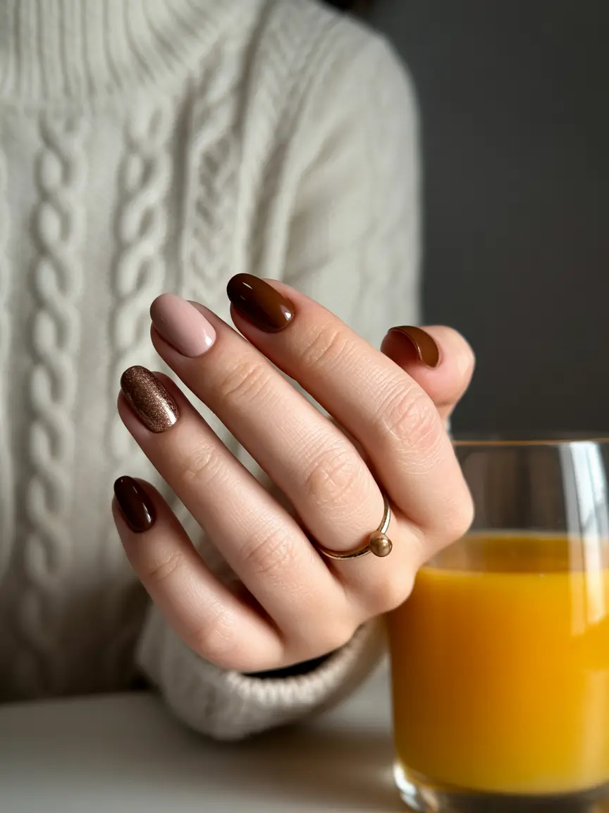 brown-nails-2025-almond-coffee-glam-fall