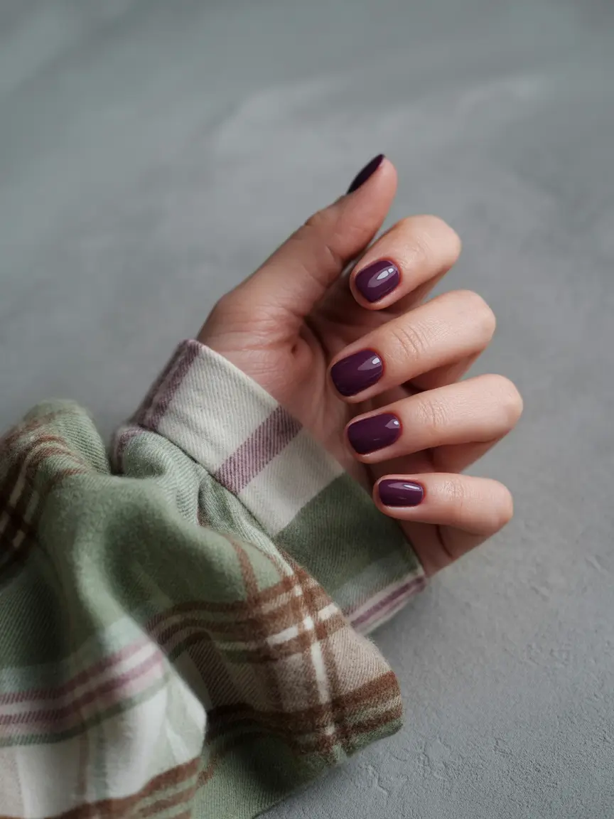 Fall 2025 short nail trends Plum Gloss for Every Mood