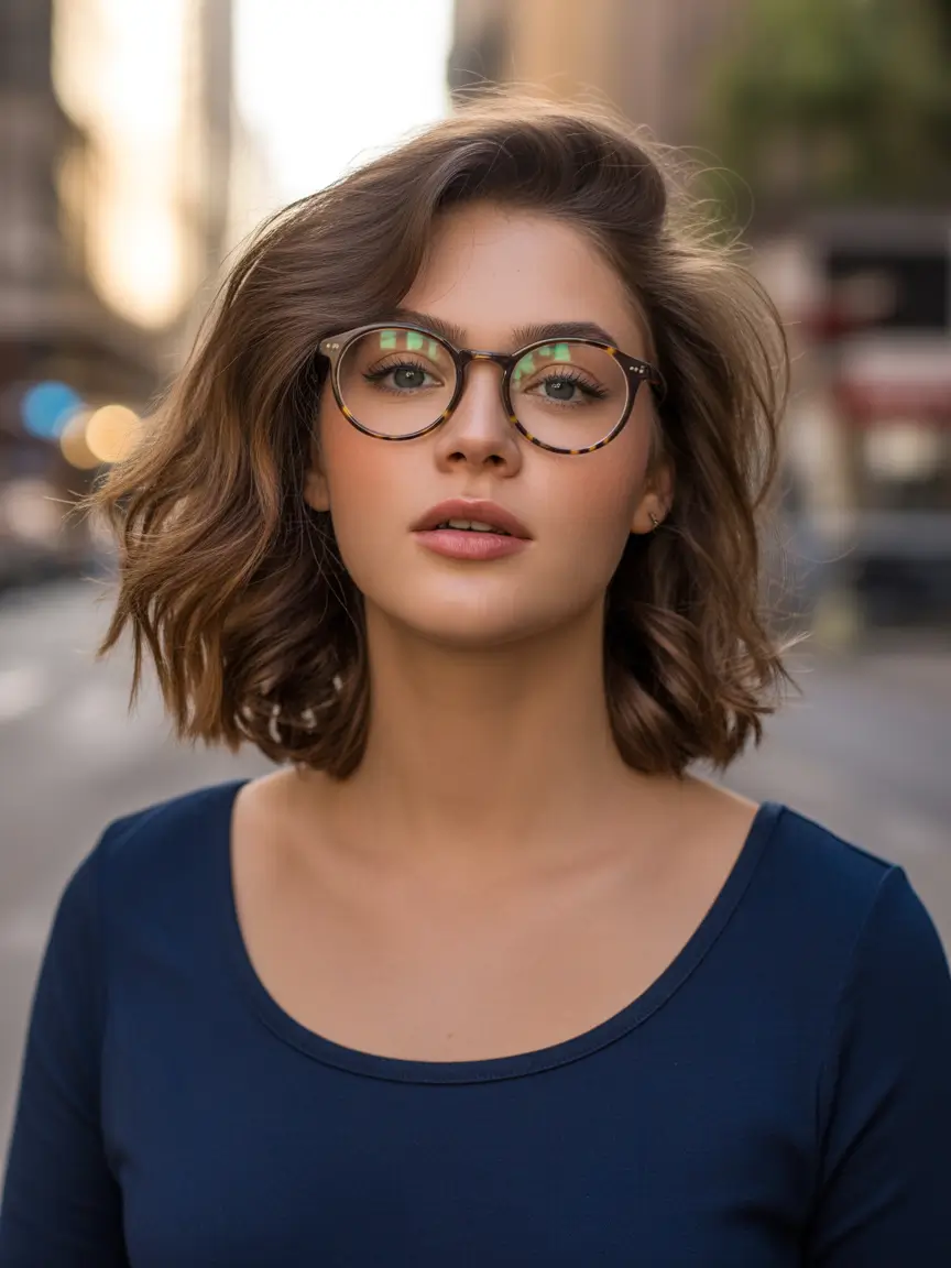 Fall bob haircut Soft Waves & City Glow