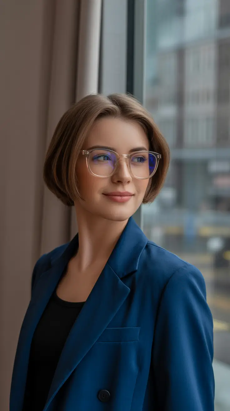 Fall bob haircut Rounded Office Bob with Clarity