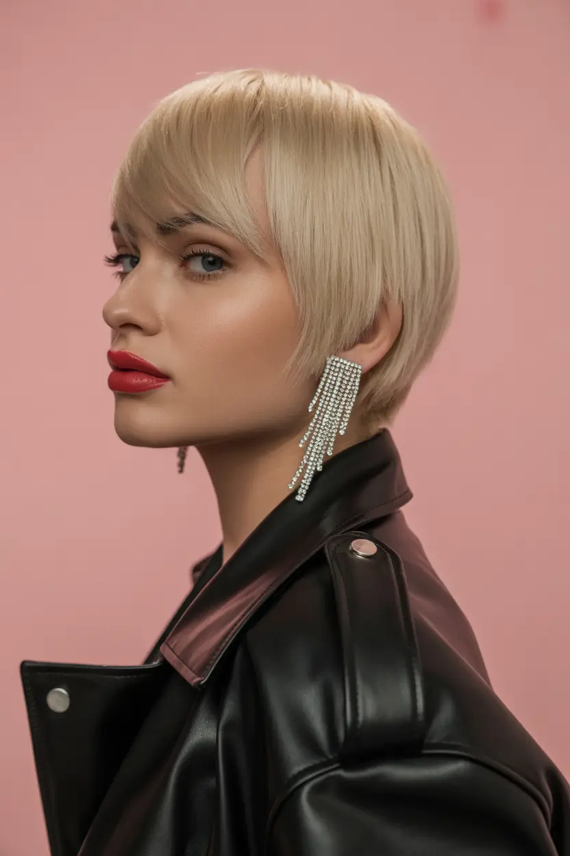Fall bob haircut Power Pixie for a Glam Night