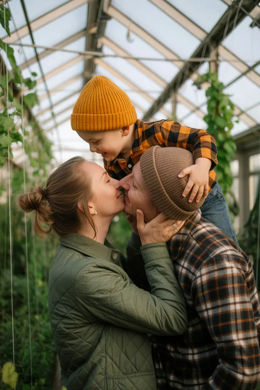 fall family photo outfits Rustic Plaid Meets Evergreen Charm
