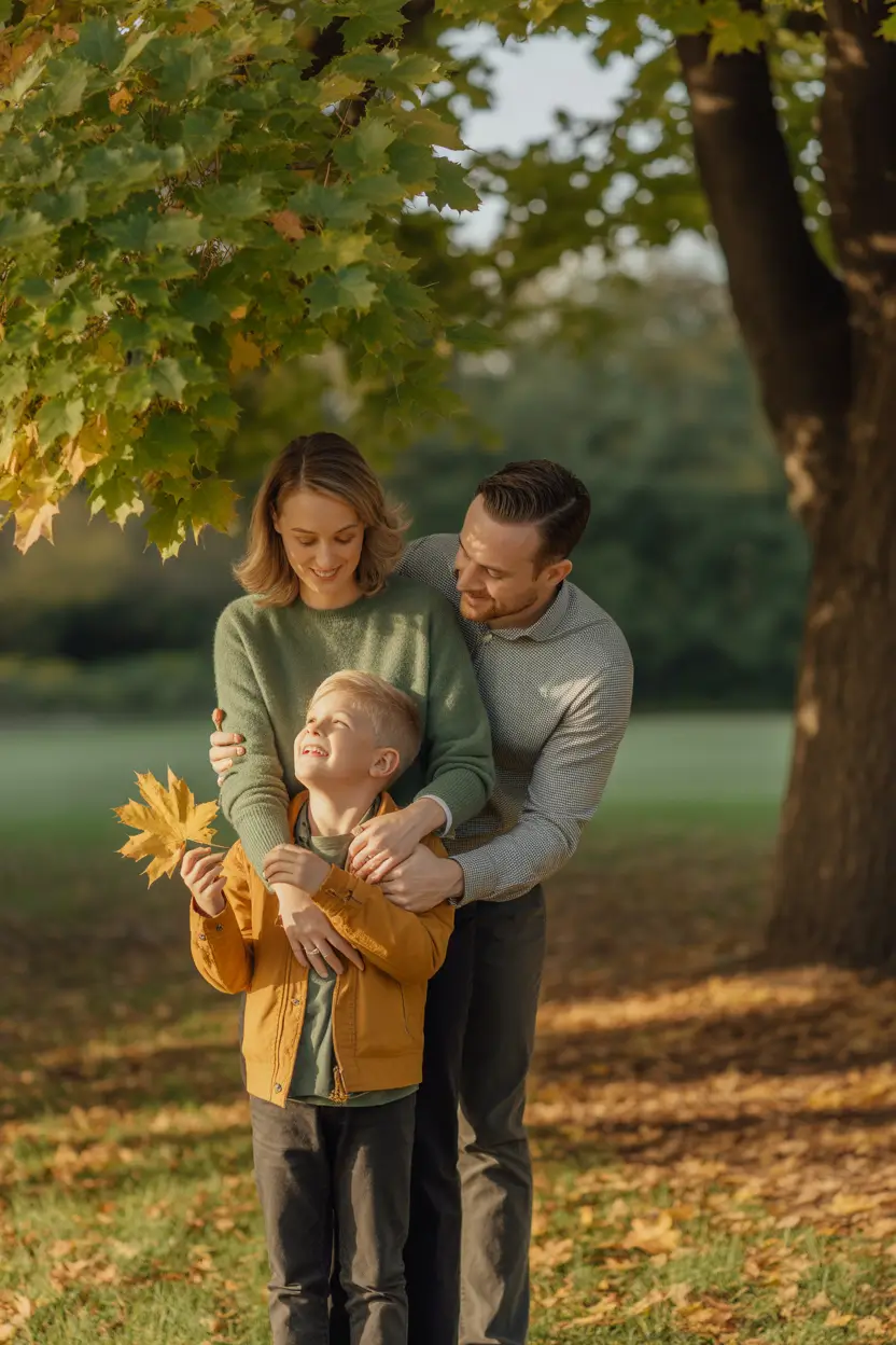 fall family photo outfits Earthy Greens and Burnt Mustard Harmony