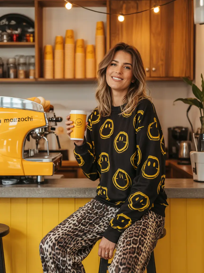 fall fashion trends for women 2025 Smiley Prints & Leopard Chill